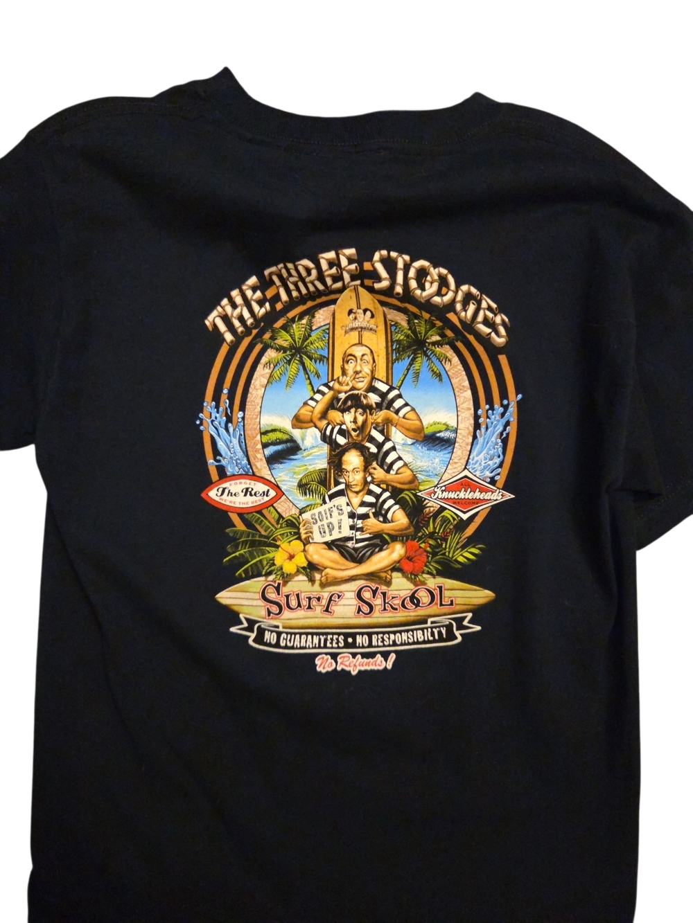 The Three Stooges Surf Skool Graphic Tee - Black